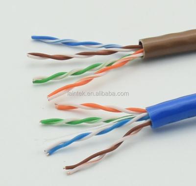 China Colorful outdoor and indoor high speed twisted pair 305m cat5e UTP hardware latest network lan cable from networking china for sale