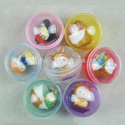 China Chirstmas toys cartoon series plastic cupsule toys with mini plastic figure customized action numbers set cup toy for sale