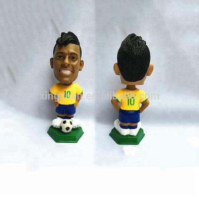 China Cartoon Toys Famous Soccer 3D Injection Figure PVC Soccer Player Action Figure Model Toys for sale