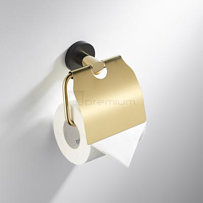 China Modern Bathroom Wall Mount Gold Toilet Paper Holder Wall Mounted Type For Hotel for sale