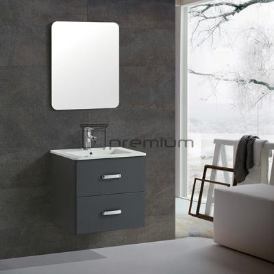 China Low Price Modern Cheap Ceramic Wash Basin PVC Modern Wall Mounted Bathroom Vanity for sale