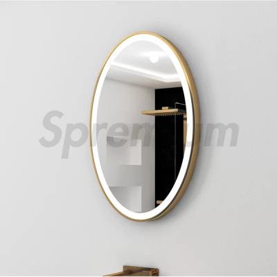 China Bright Aluminum Living Room Gold Mirror Led for sale