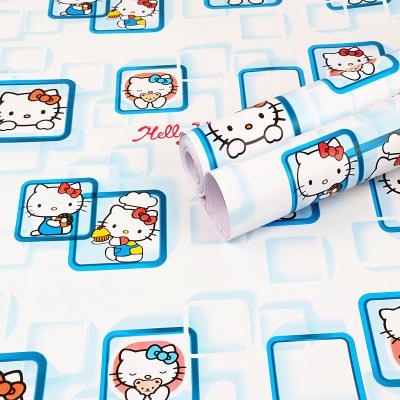 China Modern Hello Kitty PVC Self Adhesive Wallpaper For Kids Room Decoration From Chinese Factory en venta