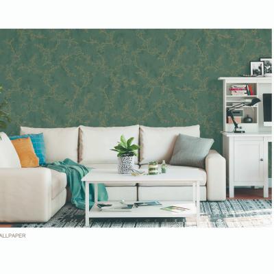 China Modern Modern 3D Embossed Gold Foil Rolls Wallpaper For Living Room for sale