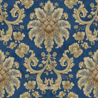 China New Traditional Classic Design Damask 3d PVC Wallpaper For Walls for sale