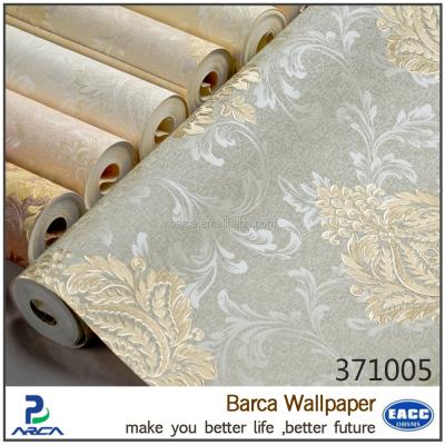 China Modern Commercial Wallpaper Damask Vinyl Waterproof Wallpaper For Sale for sale