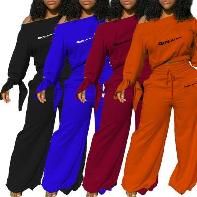 China 2021 autumn women Anti-wrinkle fashion sweatshirts loose pants two-piece women sports set clothing wholesale for sale