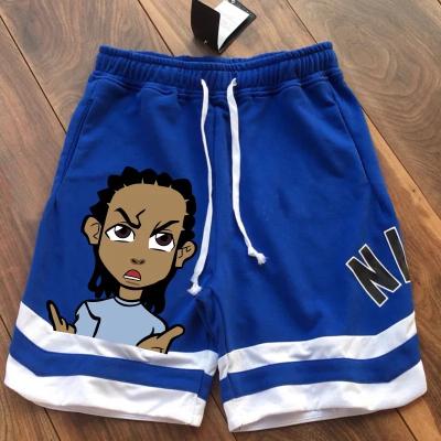 China 2021 Hot Selling Summer Cotton Casual Men's Elastic Waist Cartoon Sports Shorts Men's Cartoon Letter Shorts for sale