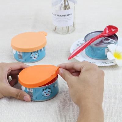 China Wholesale Non Refillable Silicone Food Grade Pet Can Cover Lids For Dog And Cat Food for sale