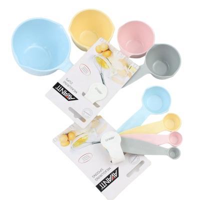 China Melamine Plastic Modern Scoop 4pcs Mini Funnel Viable Measuring Plastic Spoons With Spout Both Sides for sale