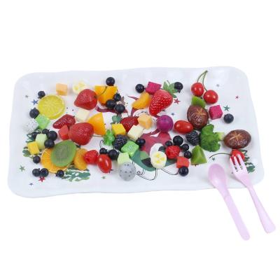 China Wholesale Hot Selling Viable Design Decal Christmas Serving Tray For Restaurant Melamine Food Trays for sale