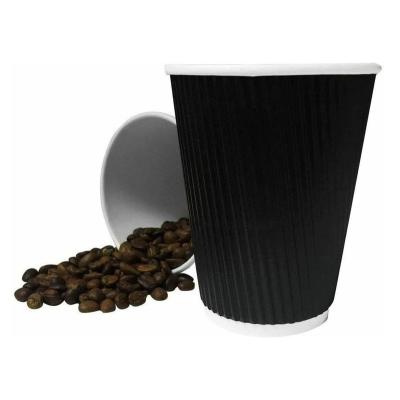 China Disposable Best Sell Ripple Compostable Wallpaper Cup Without Lid for sale