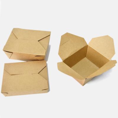 China Disposable Customized Disposable Food Paper Container Salad Wrapping Paper Box With Lid for sale