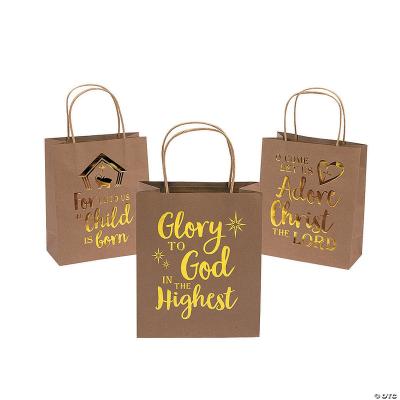 China New Logo Hot Foiled Stamping Black Matt Kraft Paper Bag With Gold Disposable Cotton Rope Handles for sale