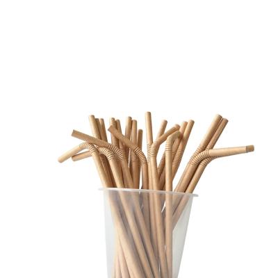 China Cheap Biodegradable Compostable Disposable Curvy Drinking Paper Straws for sale