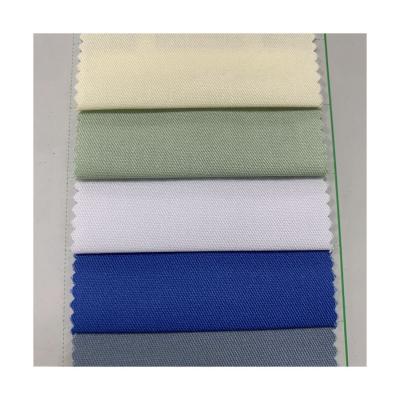 China Flame Retardant Customized Woven Plain Dyed White Twill Polyester Cotton 65/35 School Uniform Shirts Fabric for sale