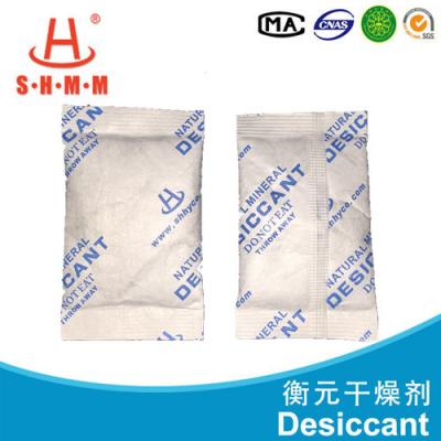 China Odorless Moisture Proof Mineral Desiccant 10g Non Woven Packing With Round Granular for sale