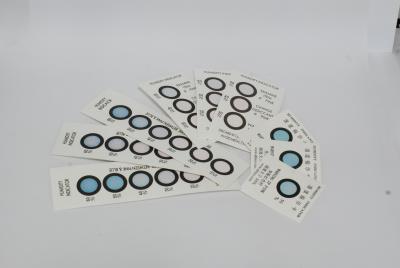 China 3 Dots / 6 Dots Electronics Humidity Indicator Card Reversible Color Change for sale