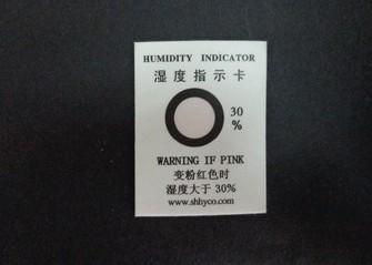 China One Dot 30% Blue To Pink Humidity Indicator Card For Preservation Package for sale