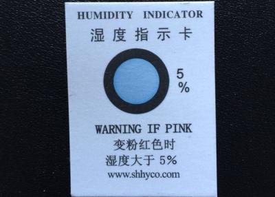 China High Accurately Humidity Indicator Card , Electronic RH5% Humidity Absorbing Products for sale