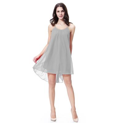 China 2021 spring and summer new women's hot sale chiffon off the shoulder strap short sleeve dress 046 for sale