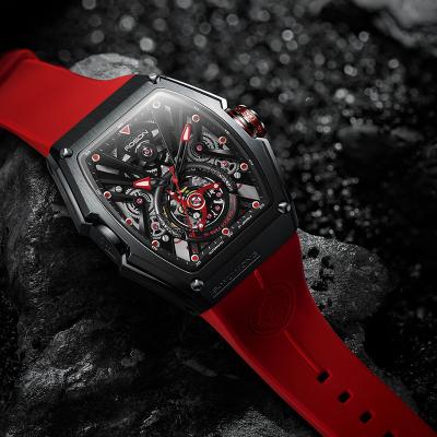 China Skeletal Design Atmosphere 316L Stainless Steel Custom Logo Automatic Mechanical Watch Water Resistant OEM Luxury 5 Cavity for sale