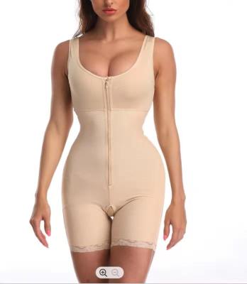 China Tummy Control Antibacterial Women's Full Body High Elasticity Catsuit Plus Size Shapewear With Zipper And Hooks for sale