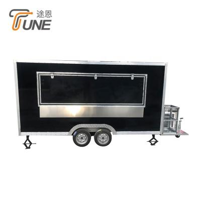 China Square Mobile Food Factory Dairy Food Trailer Kitchen Food Bus Food Supply Cart for sale