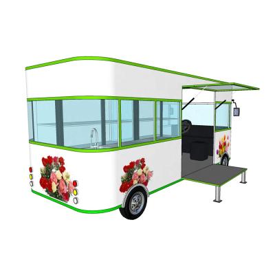 China electric power commercial hot dog food supply cart for sale vans/kiosk fast food/mobile food cart with donut machine for sale