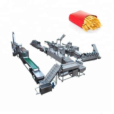 China Chips Fried Potato Chips Production Line French Fries Processing Line with Freezer Machine for sale