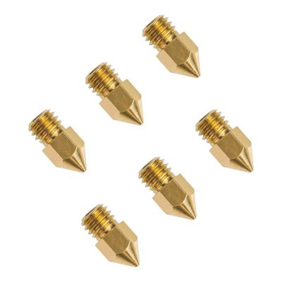 China 3D Printer Nozzles MK8 Copper Extruder Equips 0.2mm 0.3mm 0.4mm 0.5mm 0.6mm 0.8mm Nozzle 1.0mm Brass Nozzle Replacement for sale