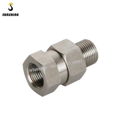 China Stainless Steel Car Washing Accessory Connector Seal Stainless Steel Swivel Spout High Pressure Adapter 3/8