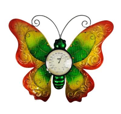 China Art Decor Good Price Guaranteed Quality Butterfly Wall Plaque With Temperature for sale