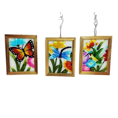 China Art Decor Good Quality New Arrivals Art Wall Plaque With Wood Decorative Frame for sale