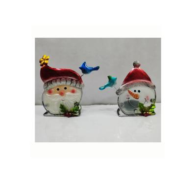 China Modern Best Selling Goods Using Decorative Snowman Candle Holder for sale