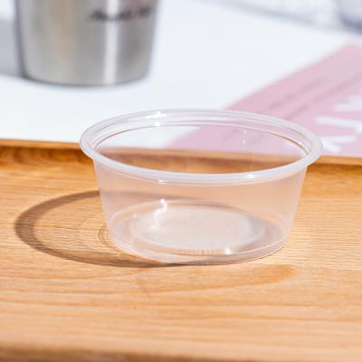 China Single Wall Disposable Small Size Sugarcane Sauce Cup for sale