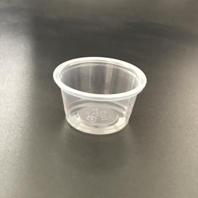 China 0.75oz PP Material Clear Party Cup Sauce Mug For Take Out Food for sale