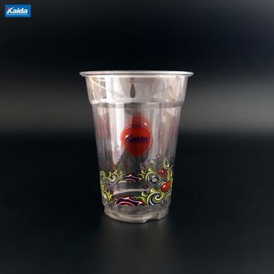 China 100% Eco-friendly Custom Logo 250ml 500ml Clear Boba PET Disposable Plastic Cups for sale