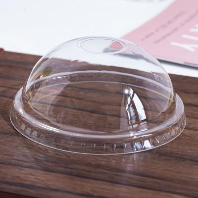 China Disposable Single Wall Large Size PET Cup Lid Free Samples for sale