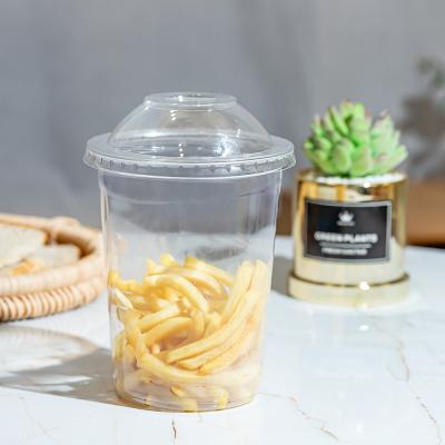 China Excellent Food Visibility Clear Single Wall PET Container With Recessed Lid Custom Print Available On Containers for sale