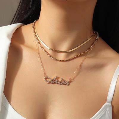 China Multilayer Character 12 Zodiac Individual Zodiac Chain Europe And America Popula Sets Diamond Pendant Necklace for sale