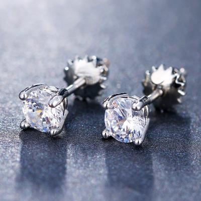 China TRENDY Simple Round Stud Earrings For Brides Zircon Earrings For Dinner Party Luxury Gifts for sale