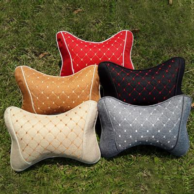 China High Quality Bone Shape Dog Car Headrest Support Foam Anti-Apnea Memory Cloth Travel Soft Neck Pillow For Car for sale