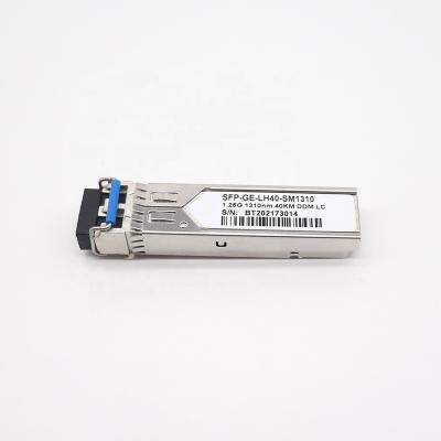 China Ftth Network SFP-GE-LH40-SM1310 1.25G 1310nm 40KM DDM LC Optical Transceiver Module for sale