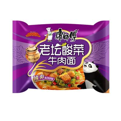 China Natural Hot-selling Chinese Bagged Laotan Pickled Cabbage Beef Noodle Master Kong Instant Noodles for sale