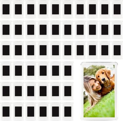 China Eco-friendly White Magnetic Frame Strong Photo Magnets For Fridge Magnetic Photo Frame Fridge 20 Packs for sale