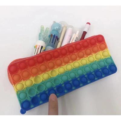 China Schools & Single Zipper Handle Noise Buster Silicone Bag Offices Stationery Offices Stationery Easier Opening for sale