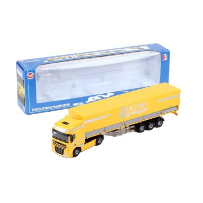 China Diecast Model Toy 1:50 Scale The Big Diecast Truck Toys Tent Platform Carrier for sale