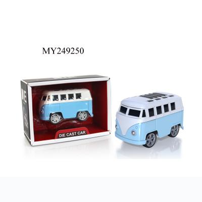 China Toy Wholesale 1:64 Mini Diecast Bus With Pull Back Diecast Model Function for sale