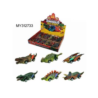 China Amazon Hot Sale Emulation Dinosaur Car Toy Pull Back Vehicles Kids Dinosaur Toys 12*16 for sale